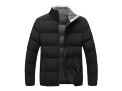 2026-abrigo Casual De Outdoors Para Hombre Con Cuello Alto Solido Relleno Caliente Mystdiy