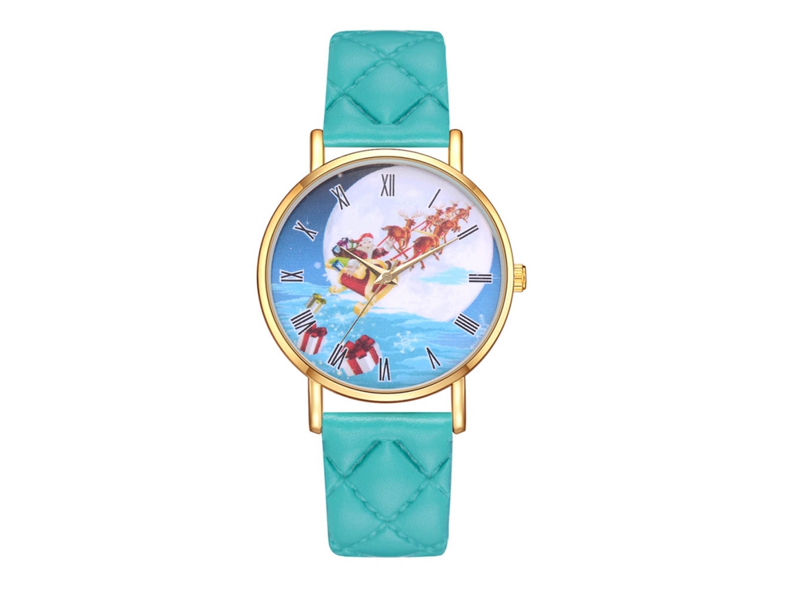 Reloj De Pulsera De Cuarzo Para Mujer Con Correa De Piel Sintética (verde)