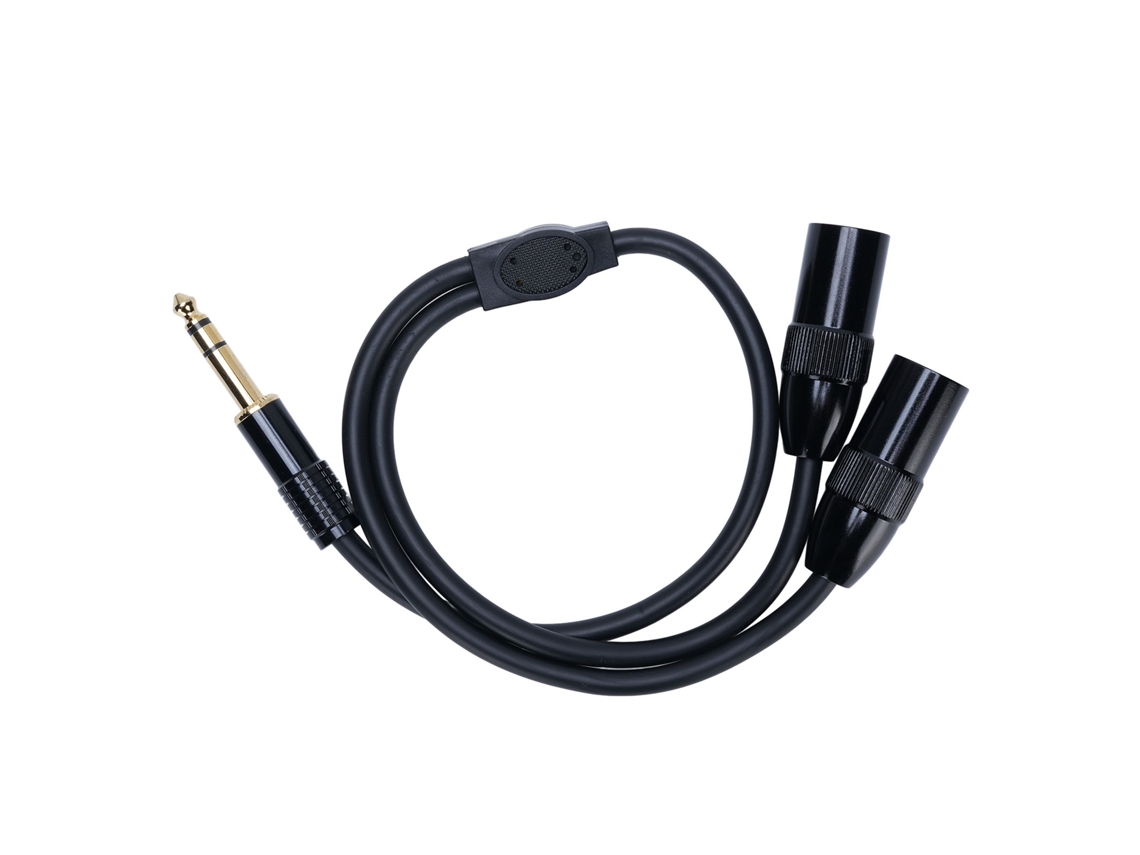 Cable Divisor En Y Estéreo No Balanceado Con Conector Macho De 6,35 Mm A Convertidor Xlr Doble Para Micrófonos Y Cámaras De Vídeo Digital.