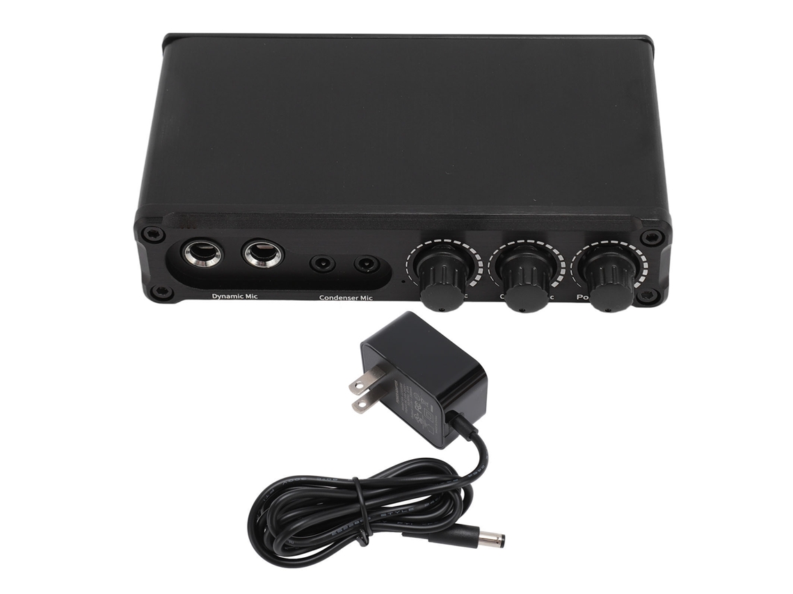 Mezclador De Micrófono De Condensador Dinámico Ajustable De 3 Canales Para Karaoke, Bares, Clubes Y Uso Profesional. Enchufe Estadounidense De 100-240 V.