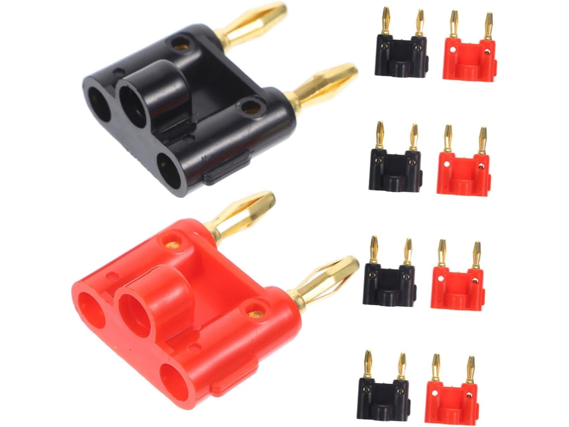 20 Conectores Banana Dobles Para Cables De Altavoces.