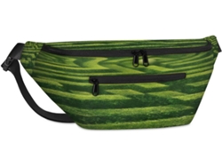 Bolso bandolera unisex Tropicallife con estampado geométrico de árboles de jardín, 38 x 25 x 9 x 19 cm, impermeable.