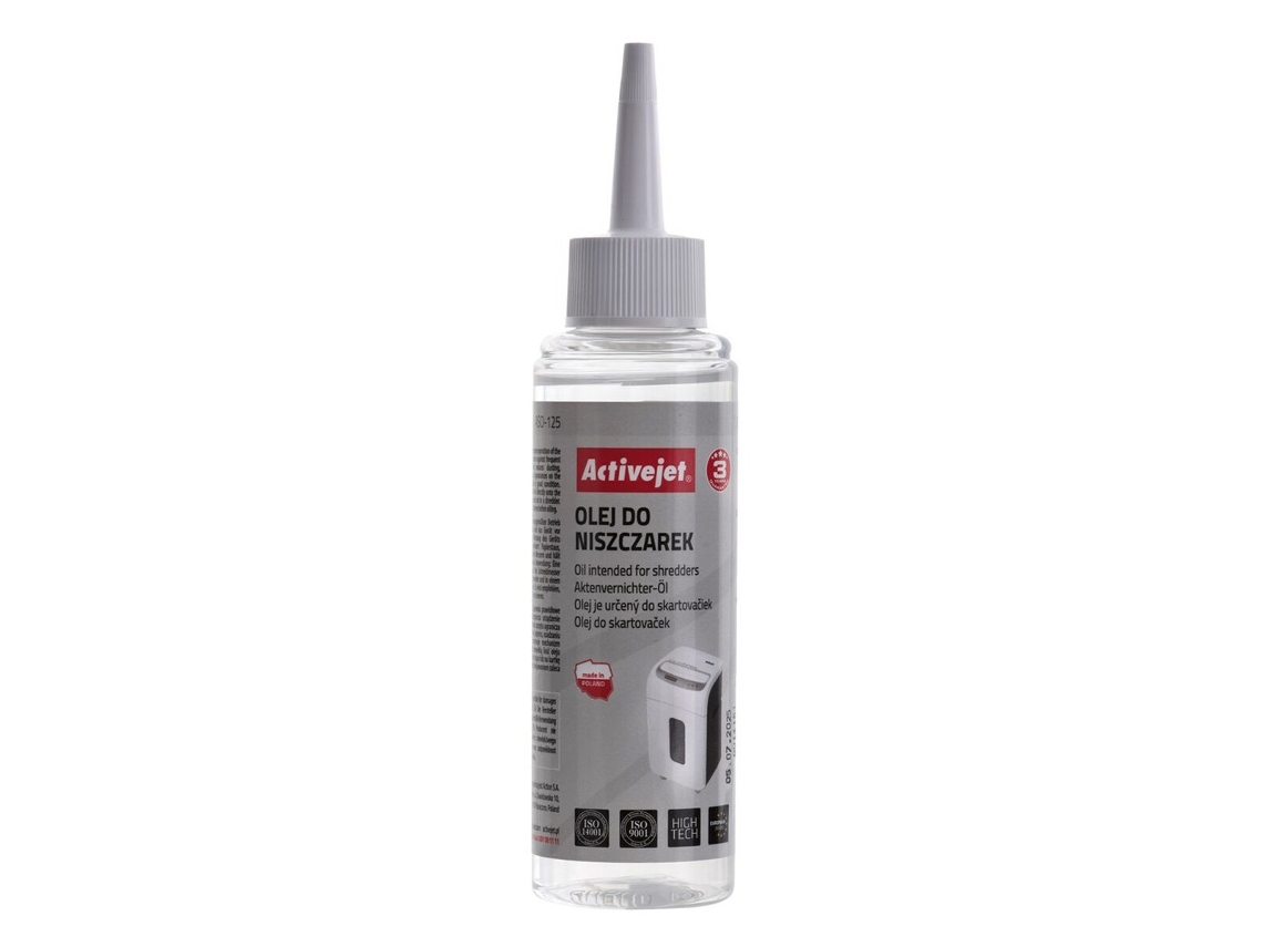 Aceite Lubricante para Trituradora de Papel ACTIVEJET ASO-125 125 ml