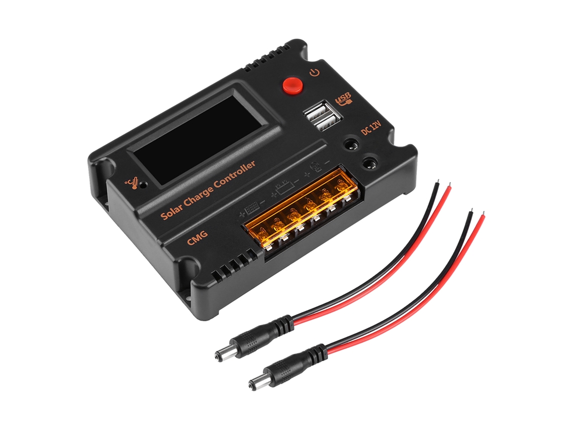 Controlador De Carga Solar Inteligente De 10 A, 12 V/24 V, Con Usb, Doble Salida Y Protecciones De Seguridad.