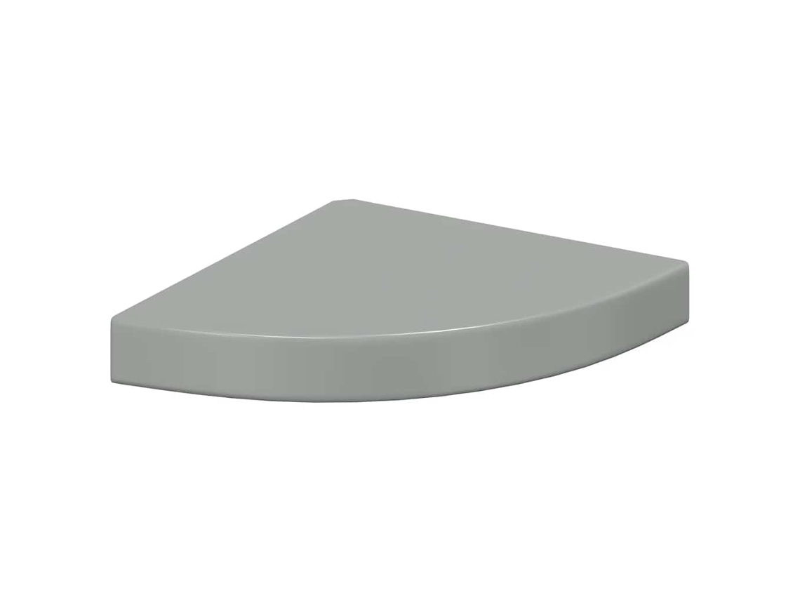 Maison Exclusive - Estante Flotante De Esquina Gris Con Brillo Mdf 25x25x3,8 Cm