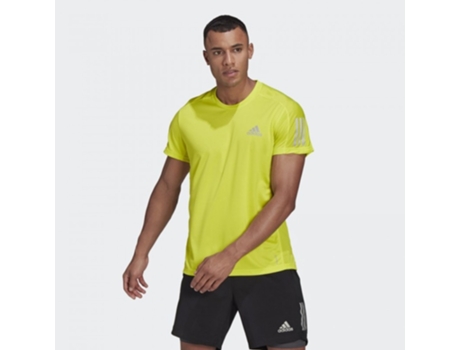Camiseta de Hombre para Running ADIDAS Own The Run Algodón Amarillo (S)
