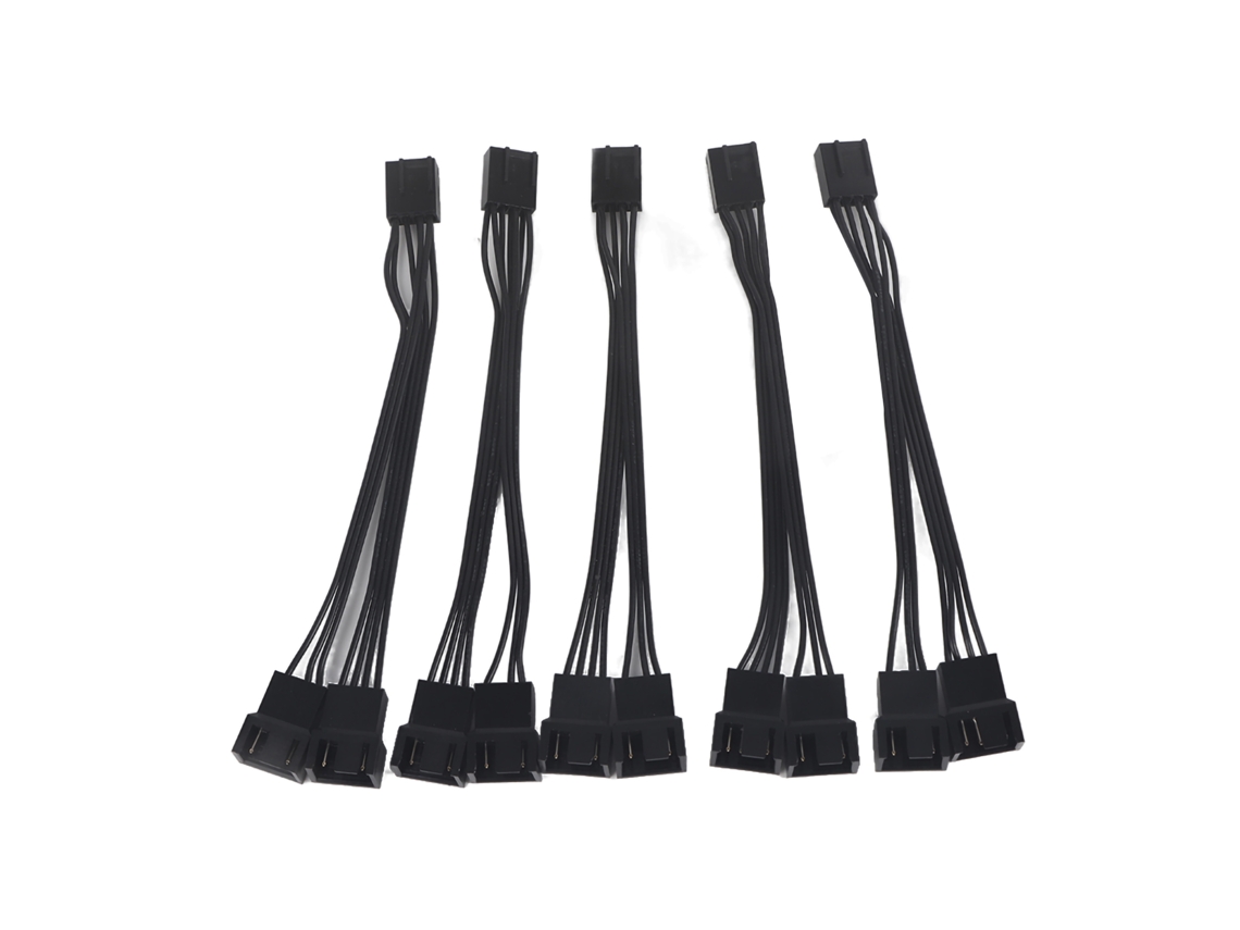 Cable De Extensión Para Ventilador De 5 Piezas, Divisor De Conector De 1 A 2, Adaptador De 4 Pines