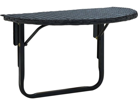 Para Terraza Vidaxl mimbre pe negro 60x60x32 cm plegable colgante de poli color mesita la baranda material