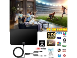 Antena Hdtv 4k Amplificada, Antena De 1680 Millas, Receptor De Señal De Tv Digital Para Interiores