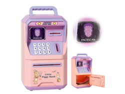 Hucha Electrónica Estilo Atm Con Contraseña Y Música, Rosa