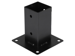 Soportes Para Postes 12 X 12 Cm Negro Sobre Placa Por Pieza WOVAR