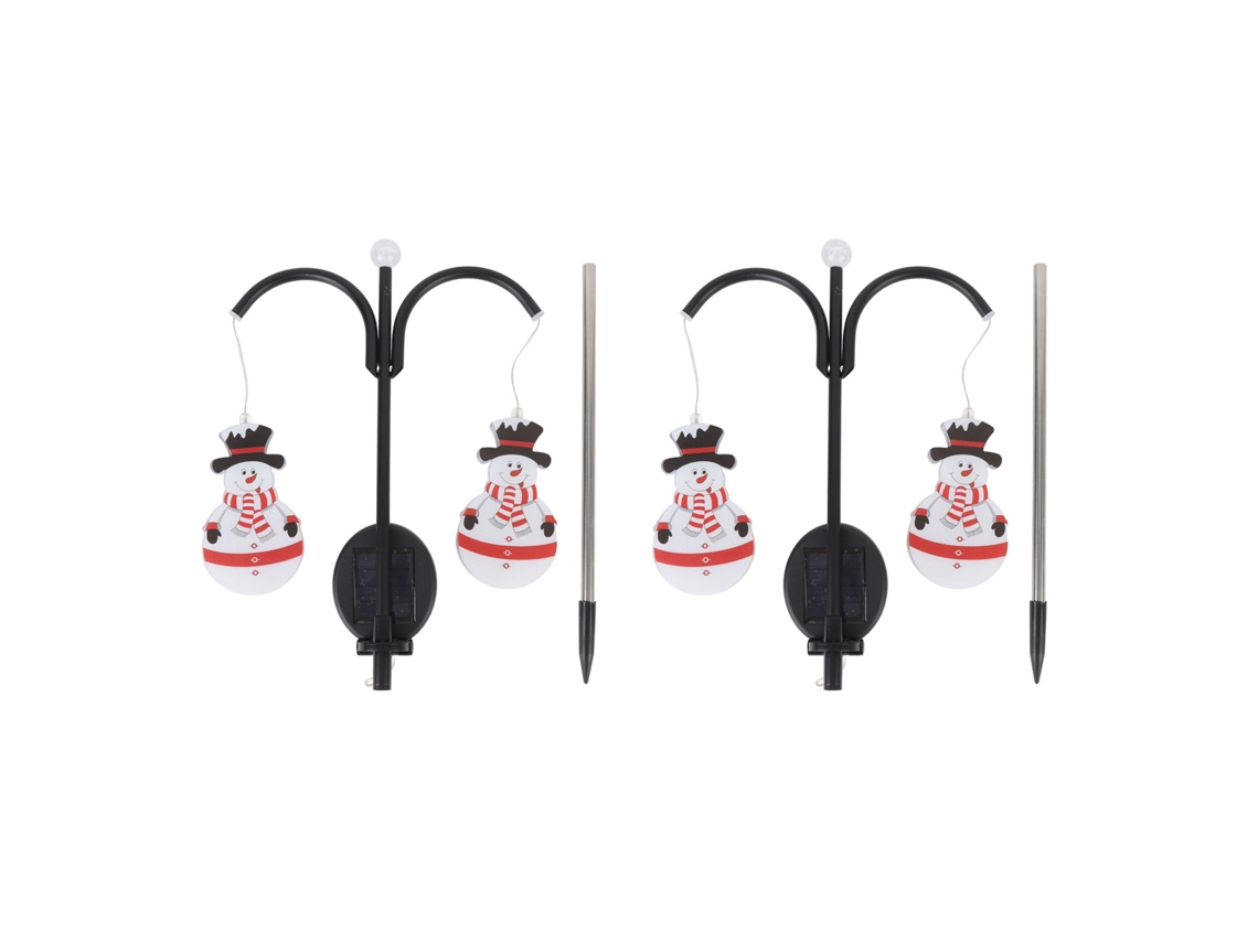 Rebe-luz De Pica Xmas Muñeco De Nieve Solar Led Decoración Navideña Para Jardín Y Pasillo