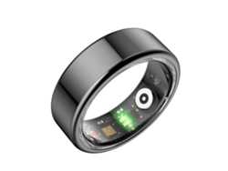 Anillo inteligente con monitorización del sueño, frecuencia cardíaca, presión arterial y oxígeno en sangre las 24 horas (negro, talla 8)