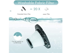 Aspiradora de mano inalámbrica Chaberlu de 100 W, potente para coche, mini, para seco y húmedo, color negro