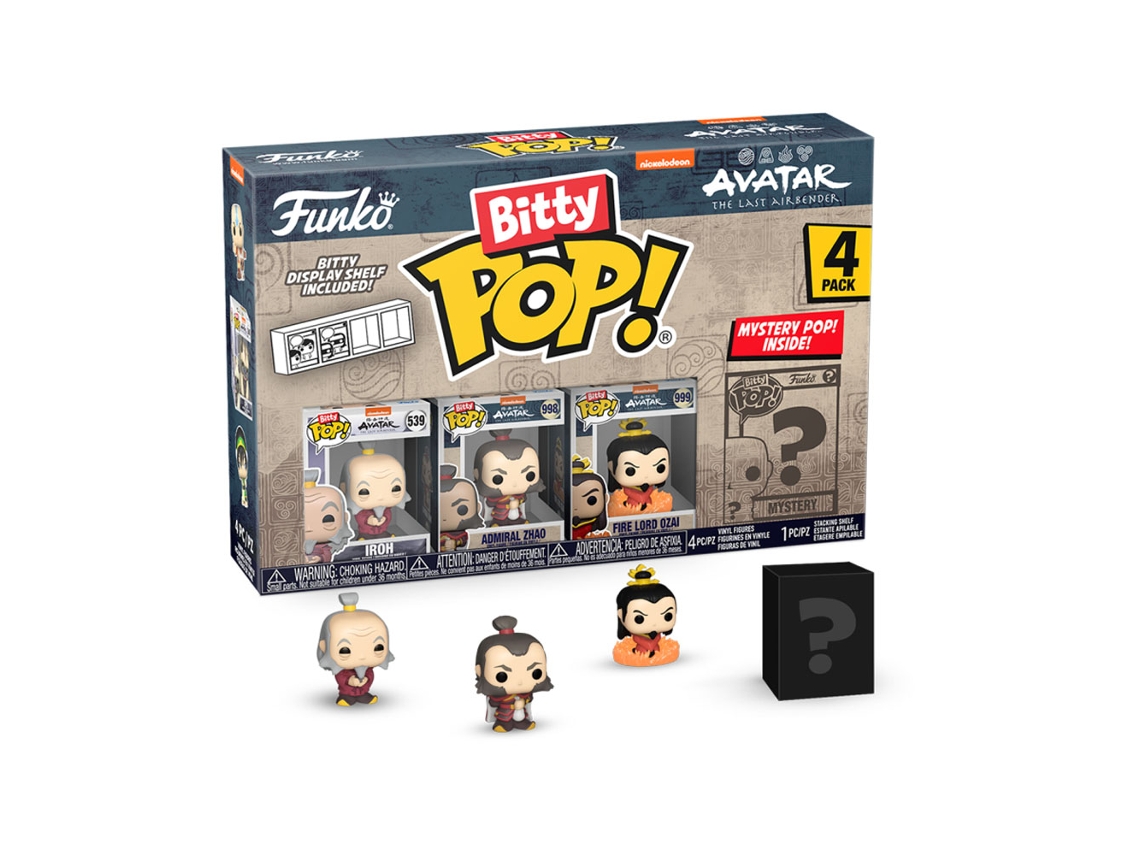 Figura Funko AVATAR: El último maestro del aire Iroh Bitty Pop! Paquete de 4