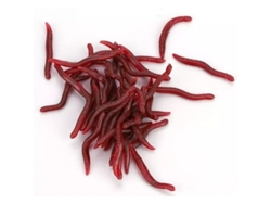 Linjou Gusano Artificial Encendedor - 100 Piezas, 3,5 Cm, 0,25 G, Rojo - Para Trucha, Almeja, Peces De Agua Dulce Y Salada