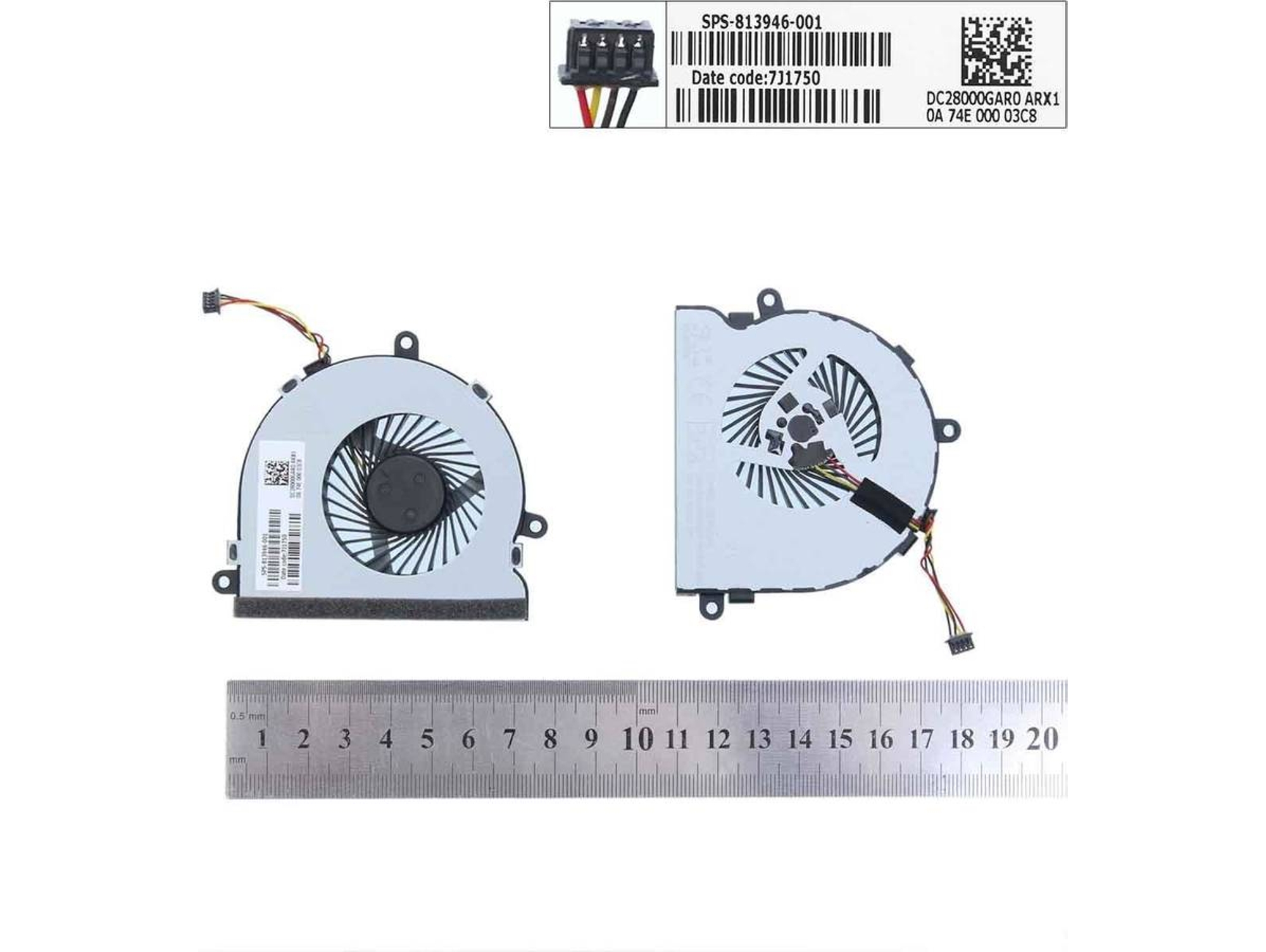 Ventilador para Portátil HP Pavilion 15-A 15-Ac121Dx 15-Ac120La 813946-001 Fgkb