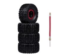 4 Neumáticos Inflables De Goma Con Llanta De 2,2 Pulgadas Para Coche Rc Traxxas Axial Scx10 D90 Crawler