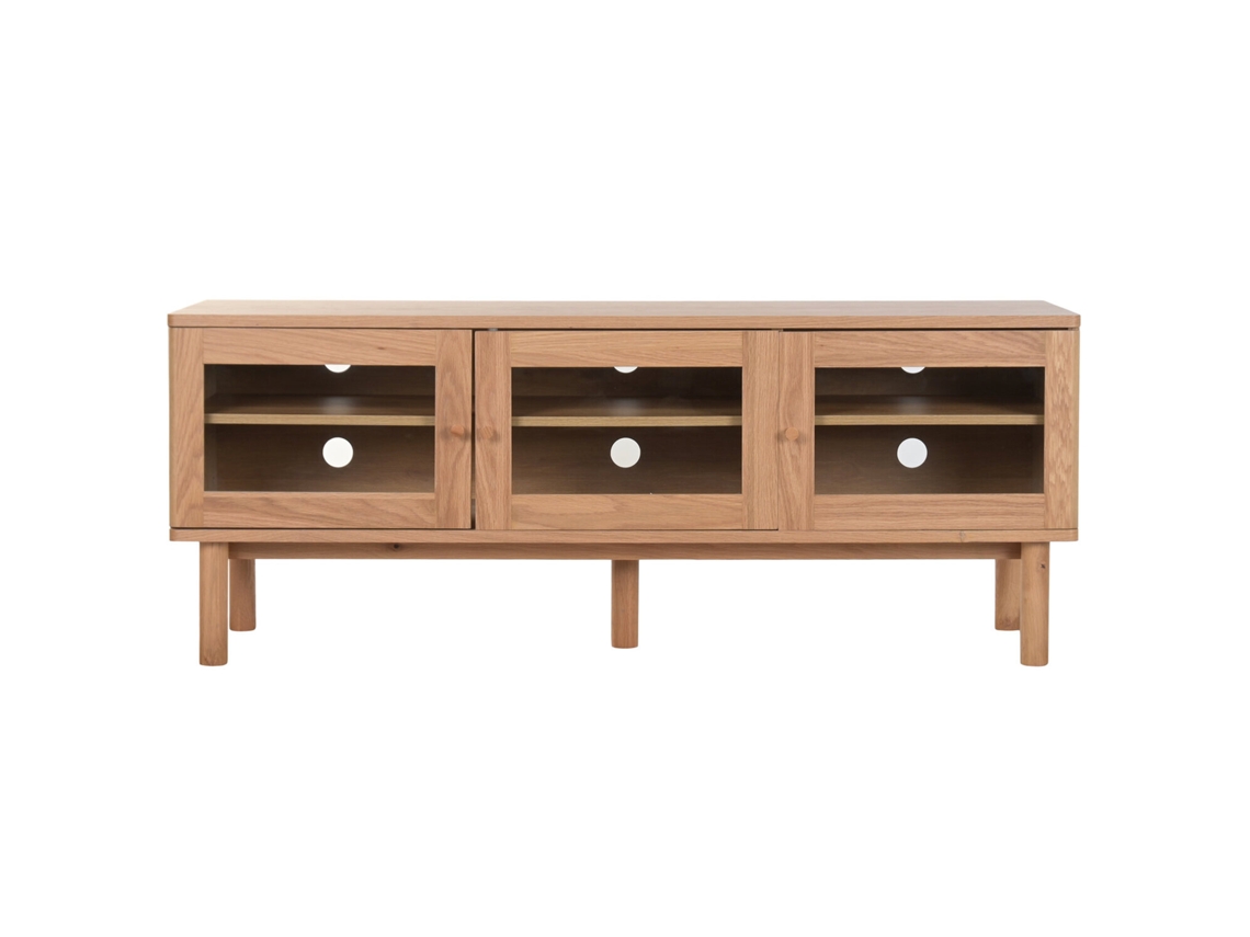 Mueble Tv Mdf Cristal Natural 140x40x55cm
