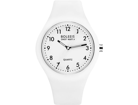 VEANXIN Reloj deportivo Correa de silicona Reloj de pulsera impermeable para mujer-Blanco