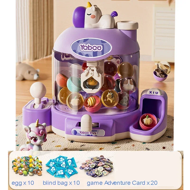 Minimáquina de garras de juguete con música y luces MDUG (morado)