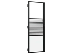 Puerta interior de vidrio templado negro Vidaxl