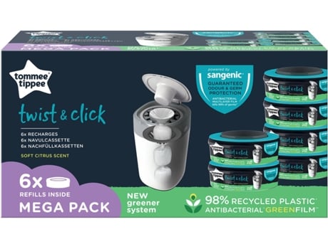 Pack de 6 Recargas para Contenedor de Pañales TOMMEE TIPPEE Twist & Click