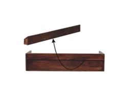 Consola de madera maciza Belmont para montaje en pared, 1 cajón, marrón oscuro, ARTISAN FURNITURE EST 1995 TM