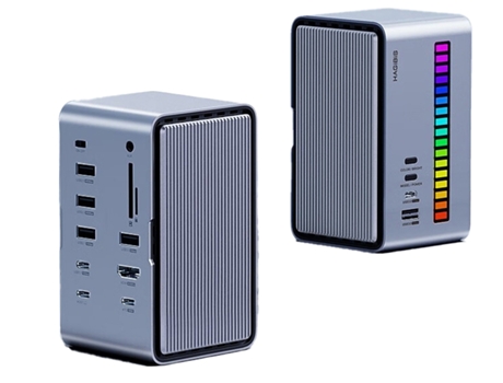 Hub HAGIBIS U100 Tipo-C a HDMI M.2 RGB Sd/TF Usb-C Usb3.1 Usb3.0 Usb2.0 Aux 3.5Mm Pd para Huawei Mate40/P50 Samsung S20