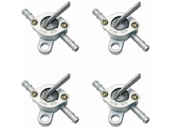 Grifo De Combustible De Aluminio Plata Para Motocicletas Y Mopeds, 6 Piezas, Instalación Fácil Y Durable