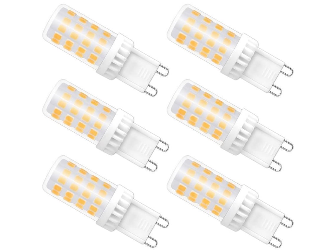 Bombillas Led Regulables G9, 4w (equivalente A Halógena De 40w), 480lm, Blanco Cálido 3000k, Paquete De 6