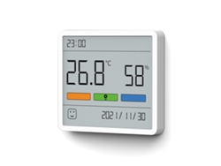 Monitor de temperatura y humedad Atuman Th1 con reloj para el hogar