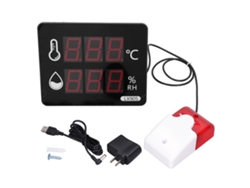 Termómetro Higrómetro Digital Led Medidor De Temperaturay Humedad 100‑240v