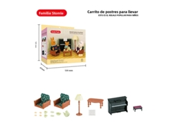 New Forest Animal Al Aire Libre Vagón Escolar Autobús Conjunto Diy Simulación Muebles Niña Pasar Juguetes Caseros