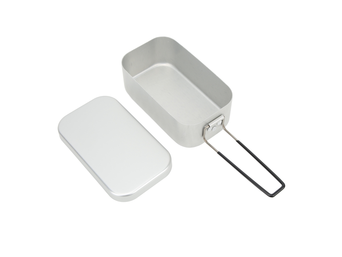 Fiambrera Plegable De Aluminio Con Asa Para Camping Y Picnics, 800 Ml.