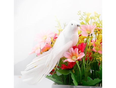 12 UNIDS; Rojo 12 Unids Pájaros Artificiales Clip En Plumas Pájaros Navidad Boda Pájaros Artificiales Árbol Adornos Artesanales