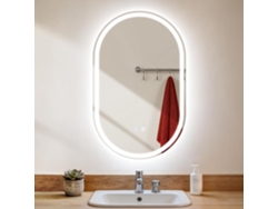 Espejo Baño Ovalado Led Nettlife De 50x80 Cm, Control Táctil, Antivaho, Regulable De 3000 A 6500 K, Ip44, Montaje En Pared. Espejo Iluminado De Diseño.
