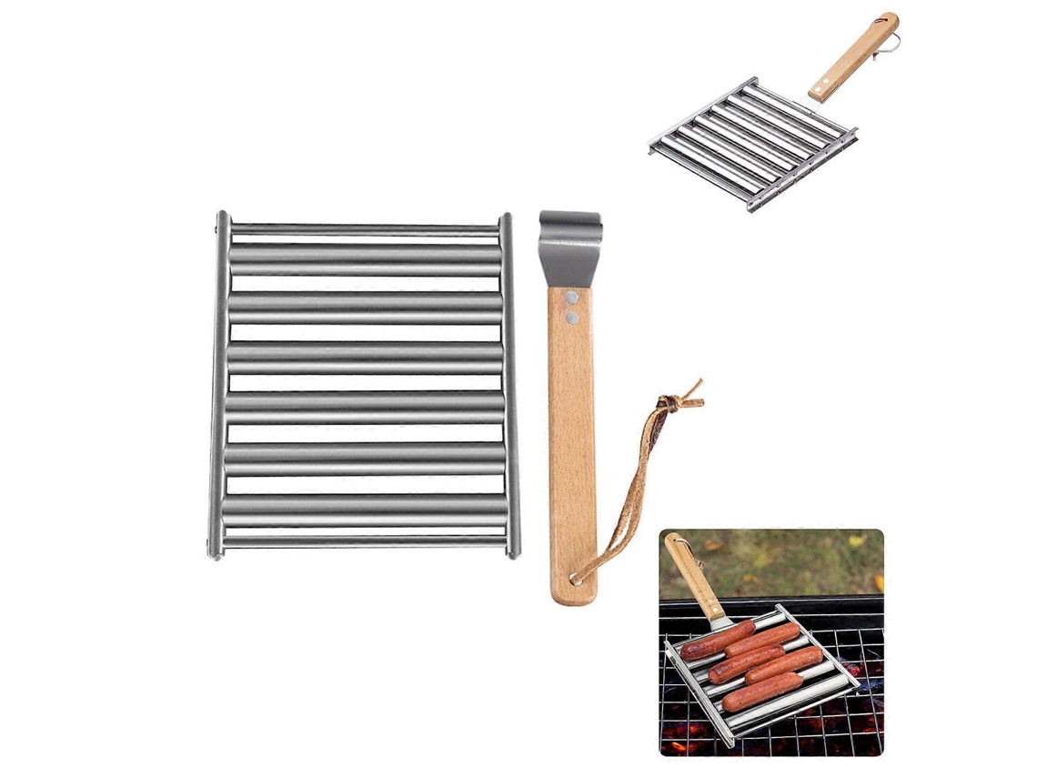 Parrilla para salchichas de acero inoxidable 2025 con 6 rodillos, Rosewell Kitchen