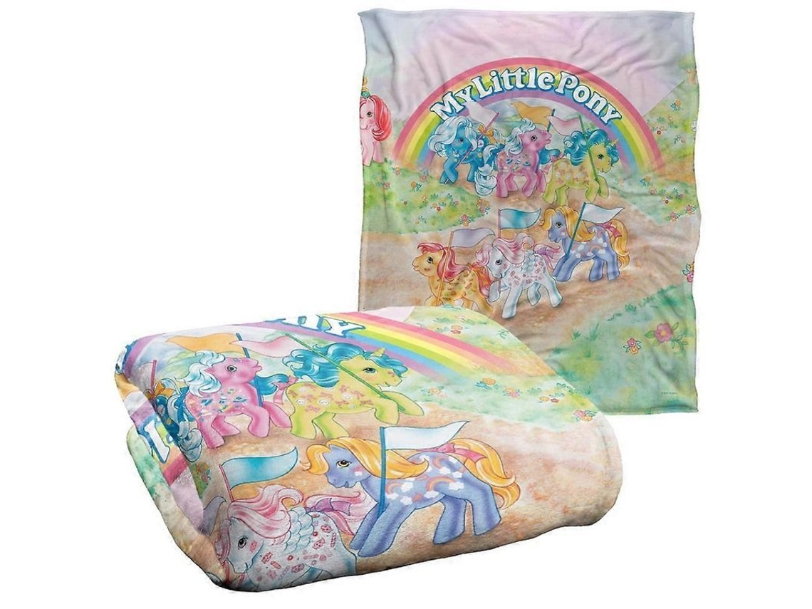 Manta Retro Clásica De My Little Pony Súper Suave, 50x40 Pulgadas (100x125 Cm), Con Licencia Oficial.