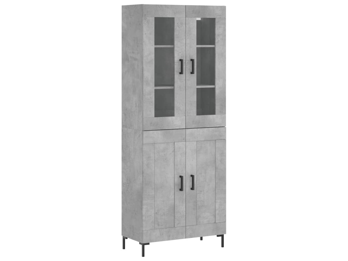 Maison Exclusive - Aparador Alto Madera Contrachapada Gris Hormigón 69,5x34x180 Cm