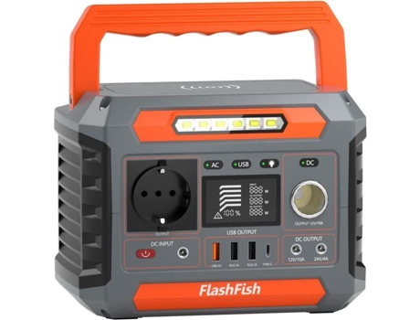 Flashfish P66 288Wh Generador eléctrico 260W-78000Mah Inversor Cargador portátil Estación de energía Batería Camping Led