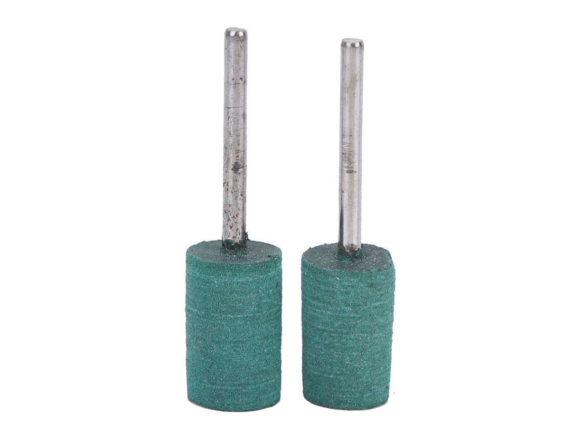 100 Piezas/paquete De Boquillas De Pulido Con Cabezal De Goma Verde De 3 Mm, Cilíndricas De 12 Mm Para Lijadora