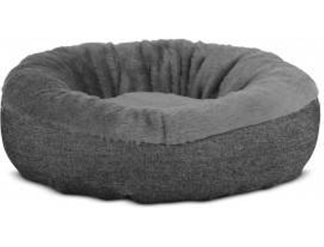 Cama Redonda para Perros y Gatos GAUTY Denim y pelo (Gris y Denim Negro - 57 cm)