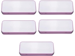 Set de 5 Estuches Metálicos para Impresión por Sublimación mediante Transferencia Térmica, Ideales para La Gokoco