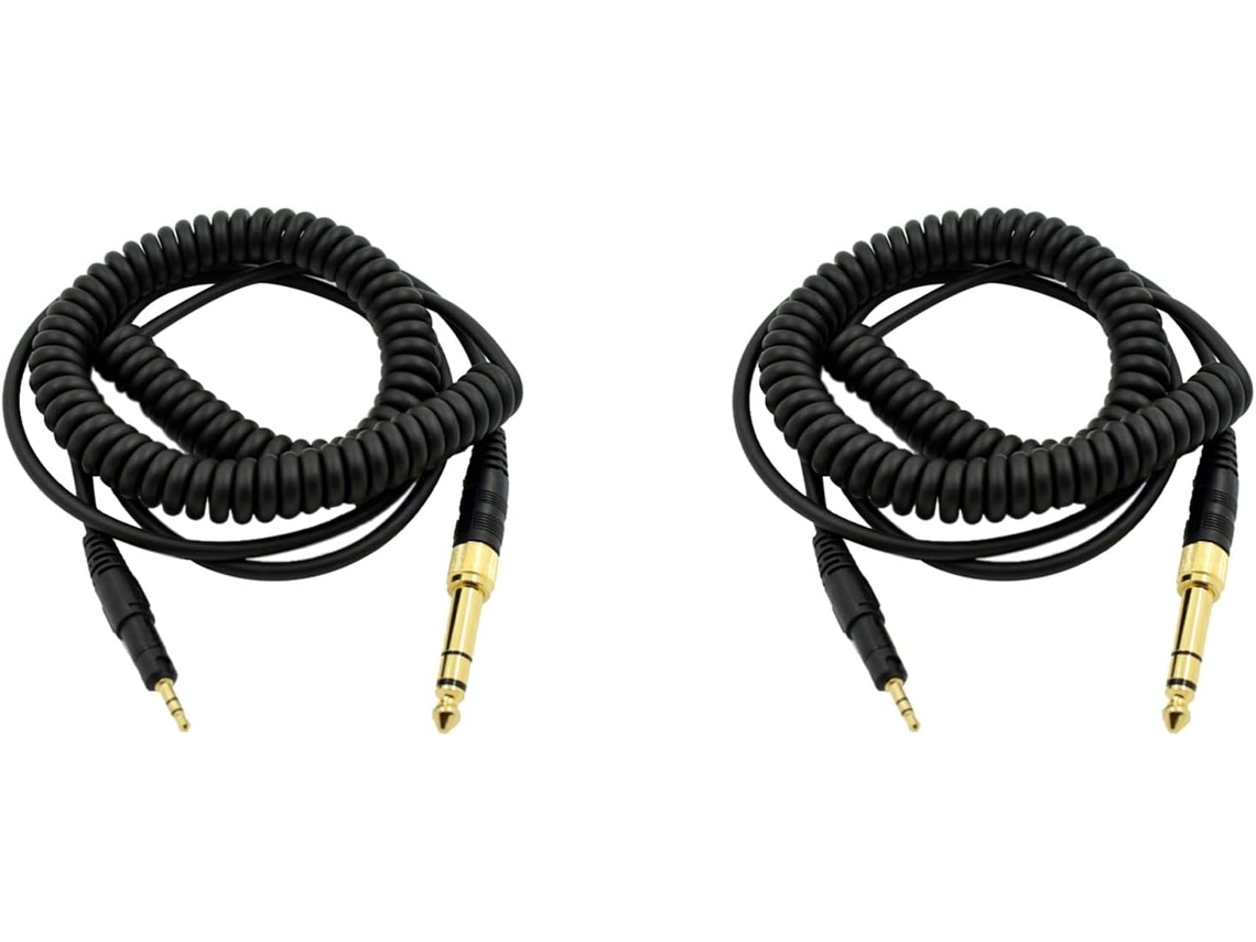 2 Adaptadores De Auriculares Con Cable De Resorte, Cable De Audio De Repuesto Diy - M50x - M40x Hd518