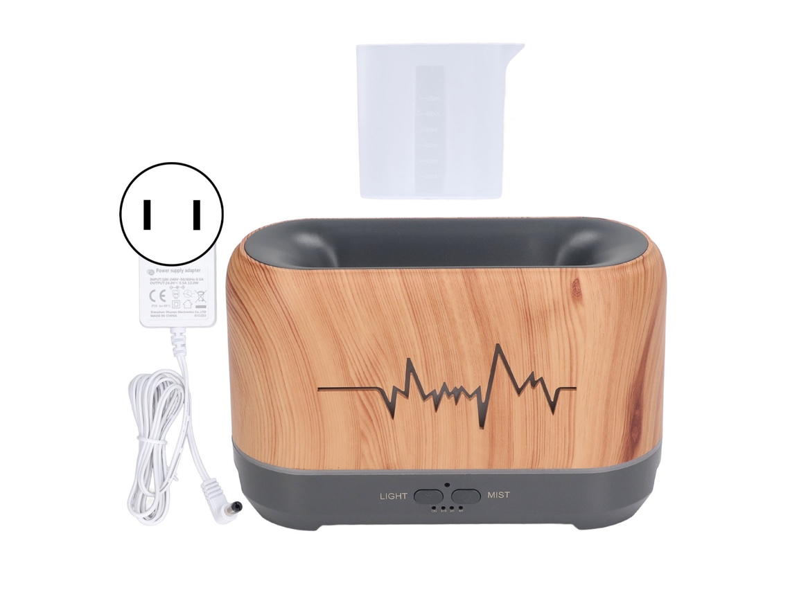 Difusor De Aceites Esenciales Con Humidificador Y Luz De Llama, 200 Ml, Ultrasónico, Enchufe Usb De 100-240 V.