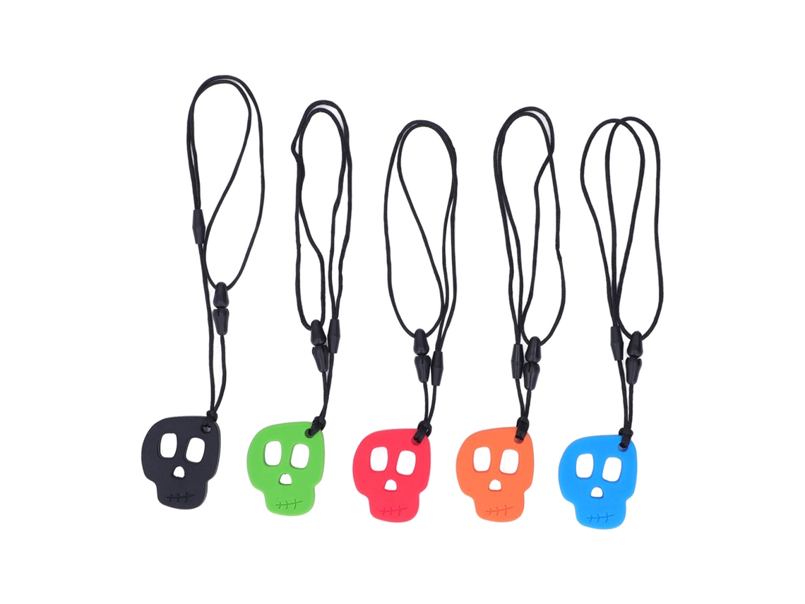 Jinwei-colgantes Sensoriales Para Masticar Niños, Collares Masticables De Silicona, Teether Motriz Oral