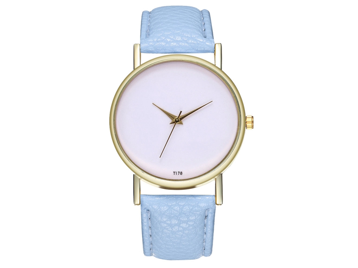 Reloj De Cuarzo Elegante Unisex Para Parejas Casual, Regalo (azul Claro)