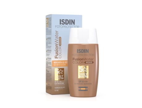 Protector Solar con Color Isdin Fusion Water Spf 50 Dark 50 ml