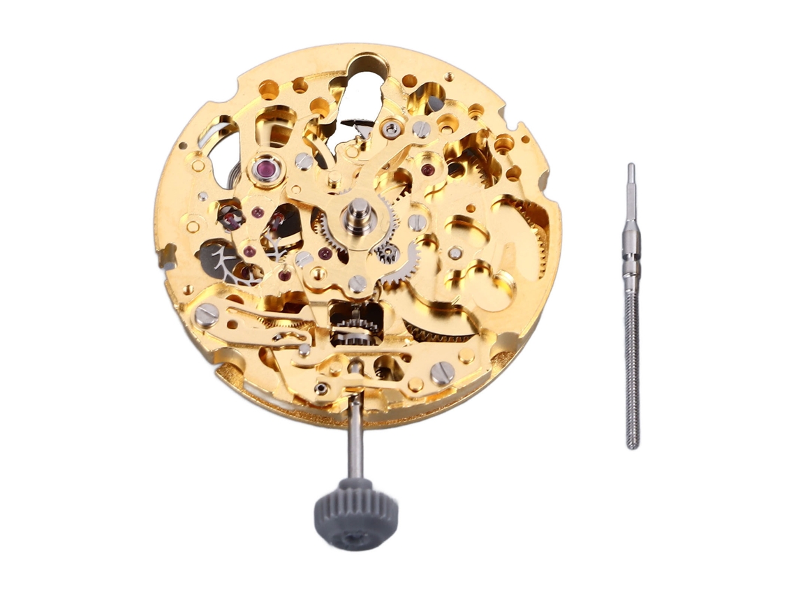 Reparación de piezas de mecanismo de reloj hueco 8n40 dorado, 4,5 bits/segundos